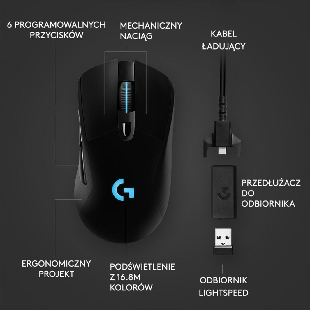 Maus Logitech G703 Lightspeed, i zi