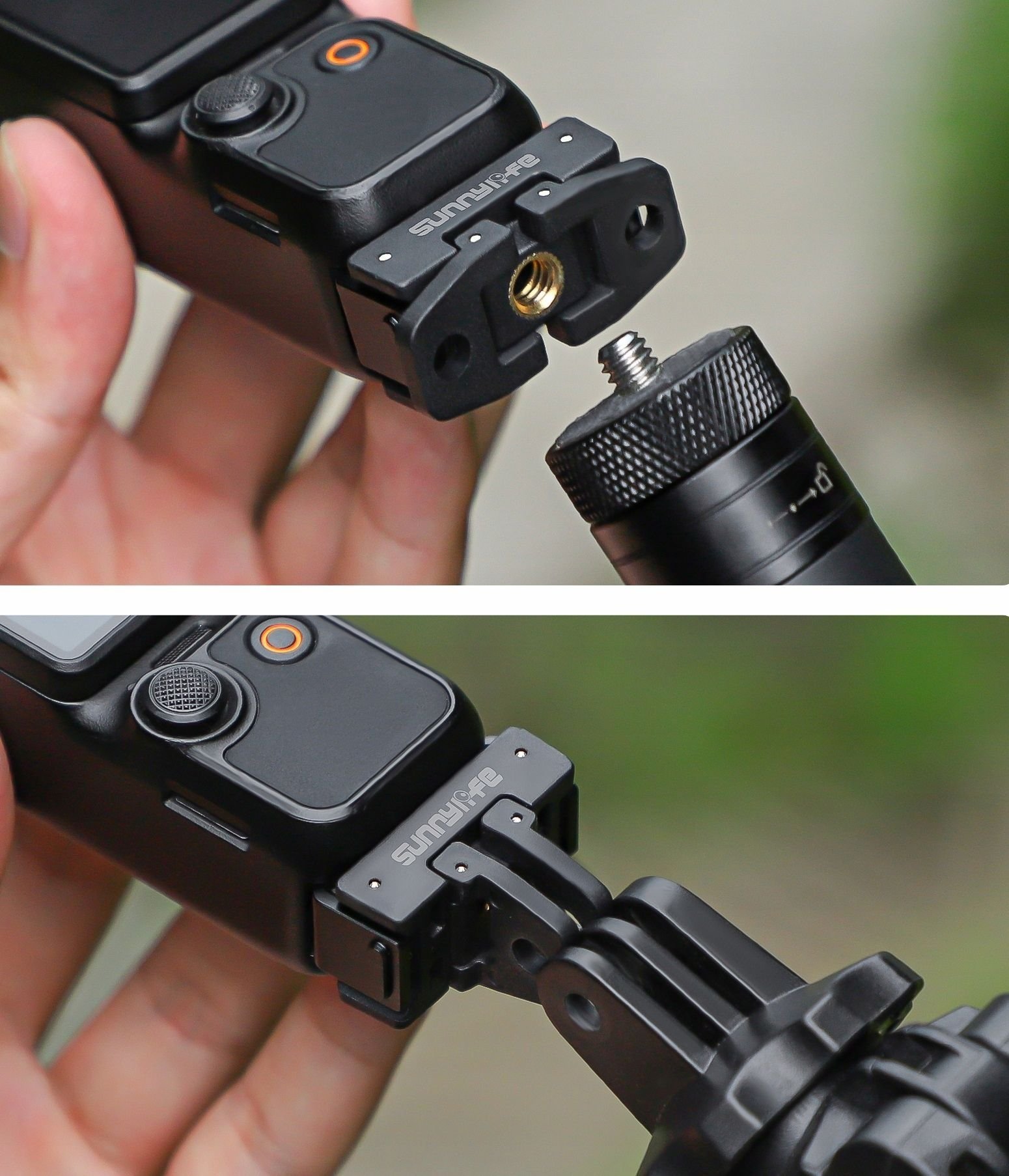 Сет додатоци Sunnylife Fixing Handle Quick Release, адаптер 1/4", за DJI Osmo Pocket 3