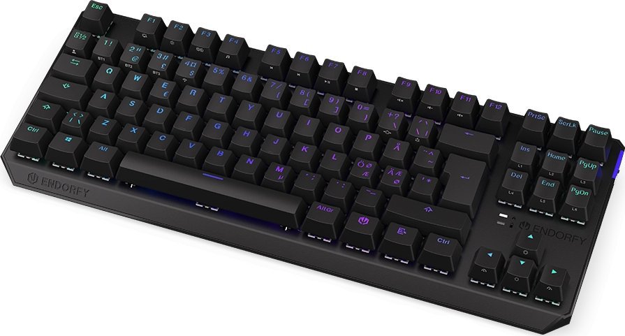 Гејмерска тастатура Endorfy Thock TKL Wireless, механичка Kailh Box Brown, без нумпад, црна