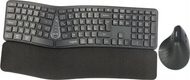 Set tastierë dhe maus Rapoo 8810ME, wireless, ergonomik, i zi