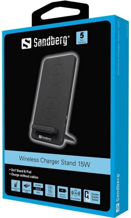 [OUTLET] Karikues wireless Sandberg Qi, 15W, i zi