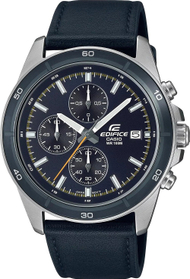 Orë dore Casio EFR-526L-2CVUEF, kronograf, rrip lëkure, blu