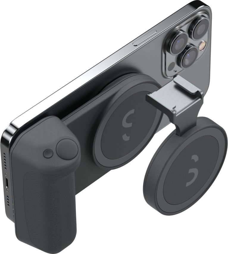 Mbajtëse magnetike smartphone ShiftCam SnapShoe Mount, me cold shoe, blu Abyss