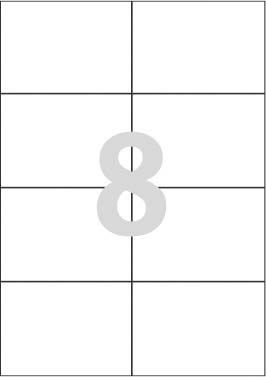 Etiketa vetëngjitëse Avery Zweckform 3427, 105x74mm, 800 copë, të bardha