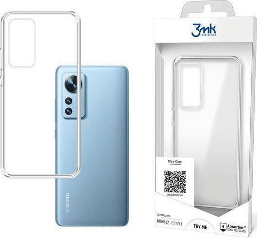 Këllëf telefoni 3MK Clear Case për Xiaomi 12 12X, transparent, ultra i hollë