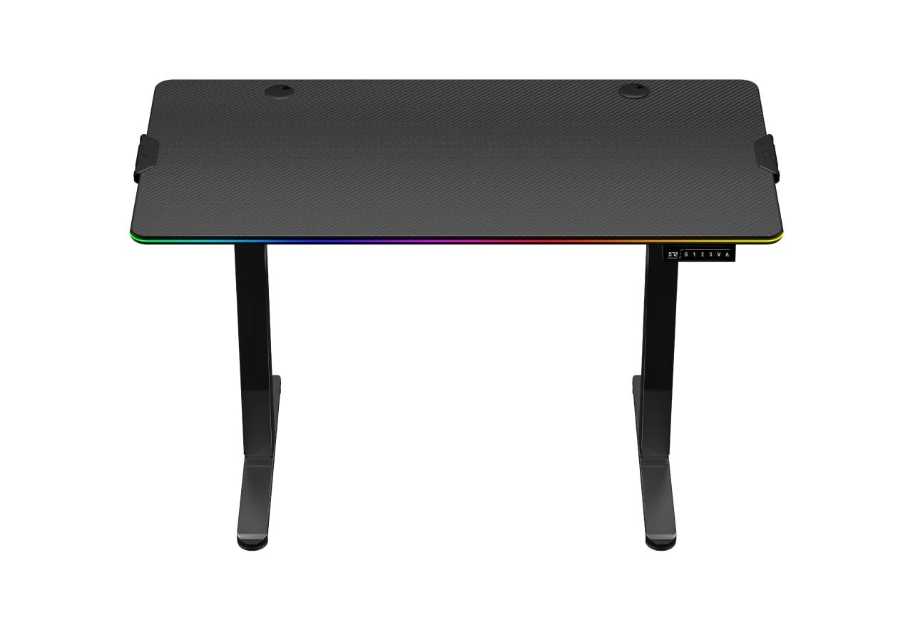 Tavolinë elektrike gaming Huzaro Hero 8.2 RGB, lartësi e rregullueshme, deri 80 kg, e zezë