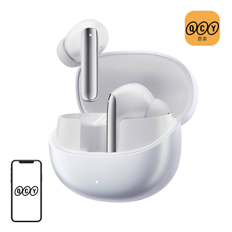 Kufje wireless QCY MeloBuds Pro, Hybrid ANC 46dB, Hi Res LDAC, të bardha
