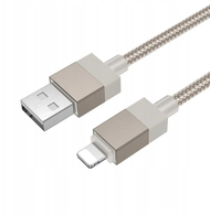Кабел USB во Lightning Hoco X110 Honorific, 1m, плетен, златна