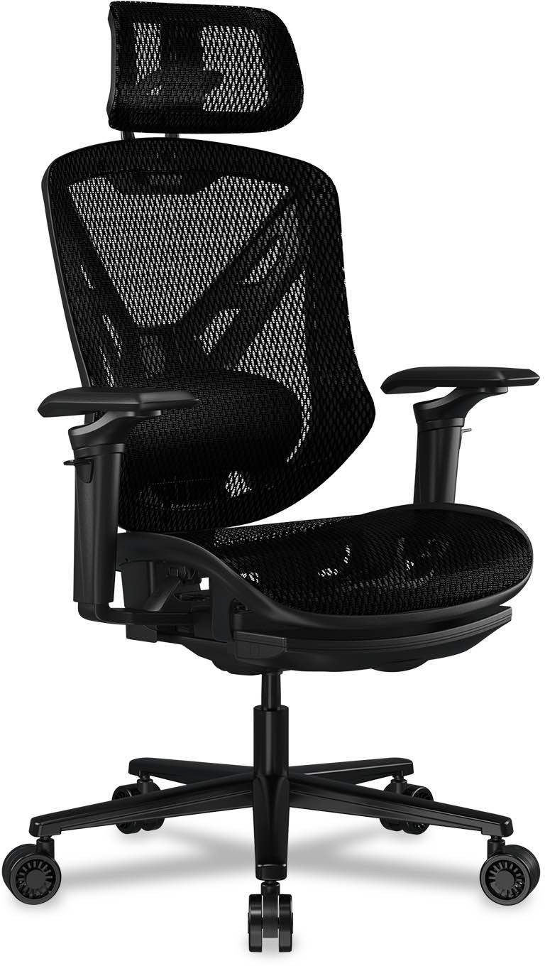 Karrige gaming Cougar Speeder, mekanizëm lëkundës, me mbështetëse koke, e zezë