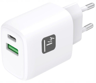 Karikues USB Techly 18W USB A, 20W USB C GaN, i bardhë