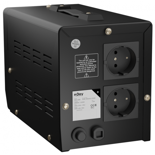 Stabilizator tensioni nJoy Alvis 2000 AVRL-20002AL-CS01B, 2000VA 1200W, 2 dalje Schuko, ekran digjital, gri