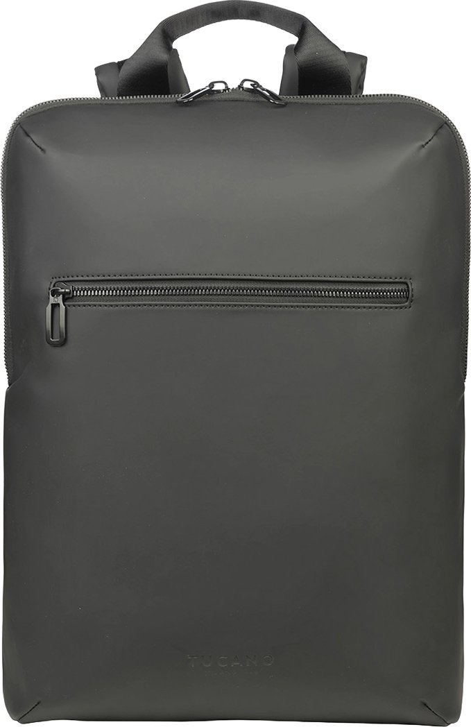Çantë shpine TUCANO Rubberized, 15.6", material i gomuar, unisex, e zezë