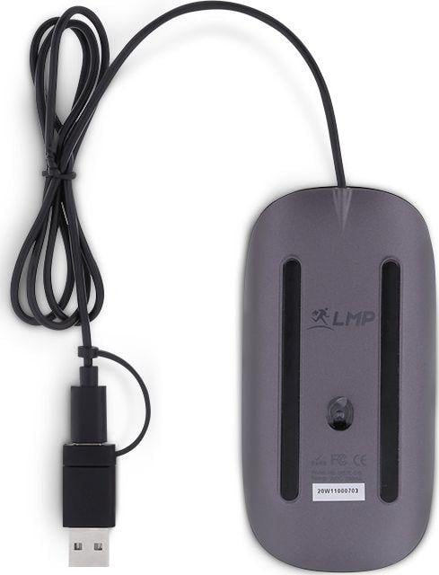 Maus LMP Easy, me kabllo, USB, USB-C, i zi dhe i hirt