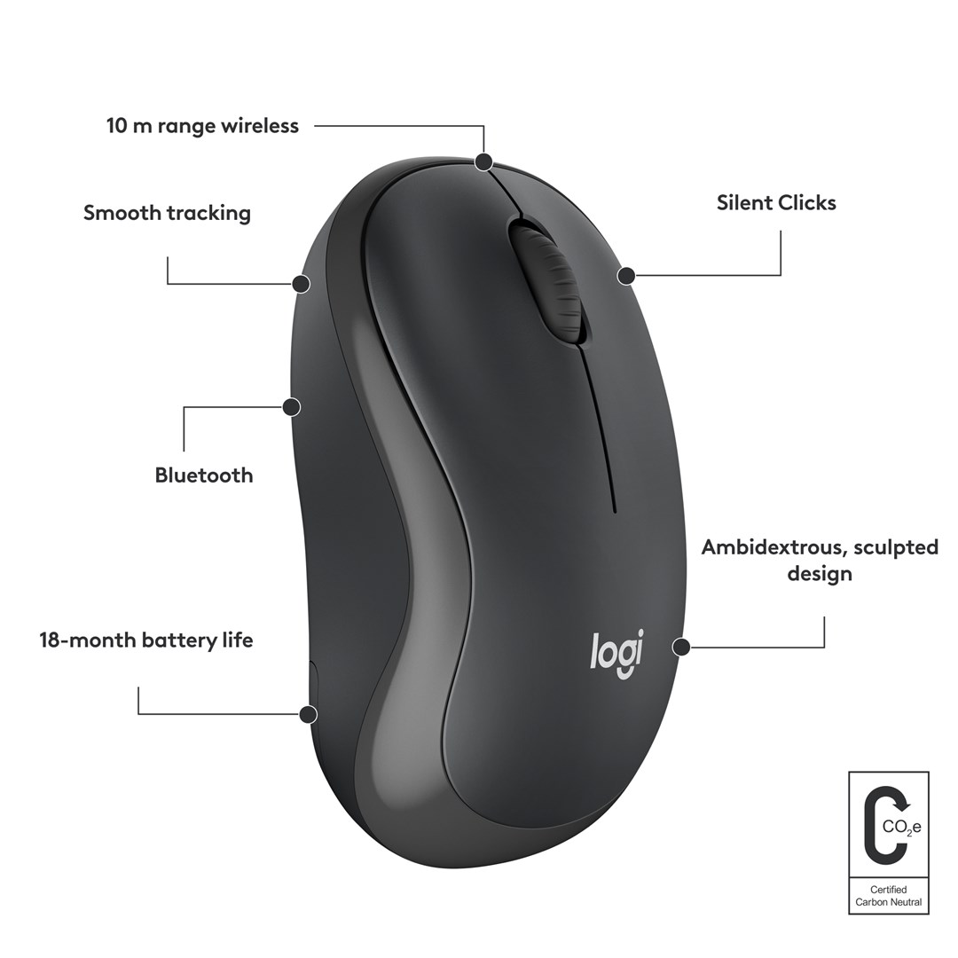 Maus Logitech M240, Bluetooth, i hirtë