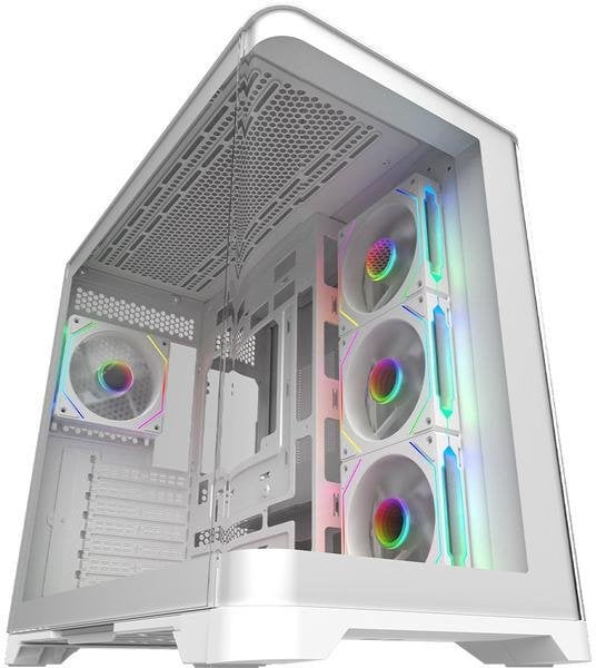 Kasa PC Europa White, ATX Mid Tower, ARGB, xham i temperuar, e bardhë