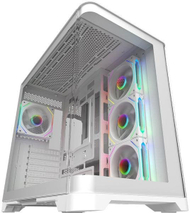 Kasa PC Europa White, ATX Mid Tower, ARGB, xham i temperuar, e bardhë