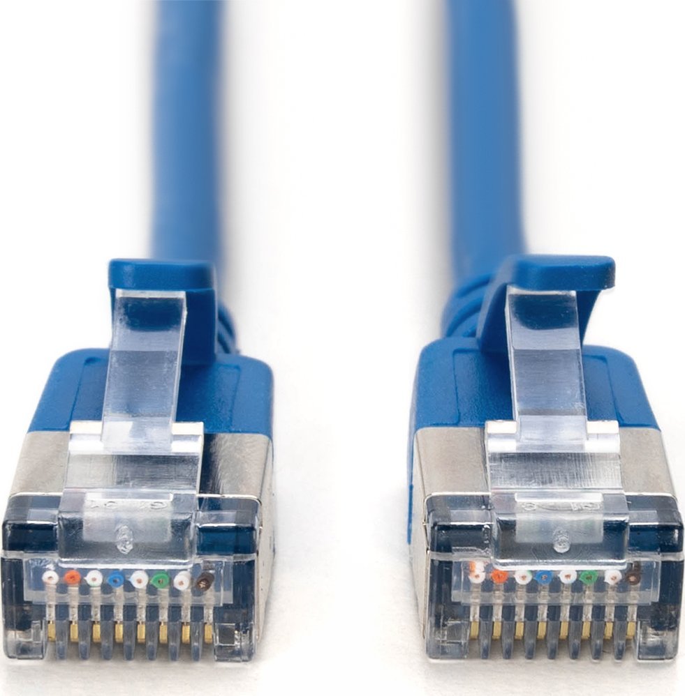 Kabllo rrjeti Digitus CAT 6A F FTP Slim Patch, 0.5m, blu