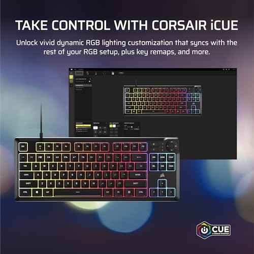 Tastierë gaming Corsair K55 TKL, RGB, pa numpad, e zezë