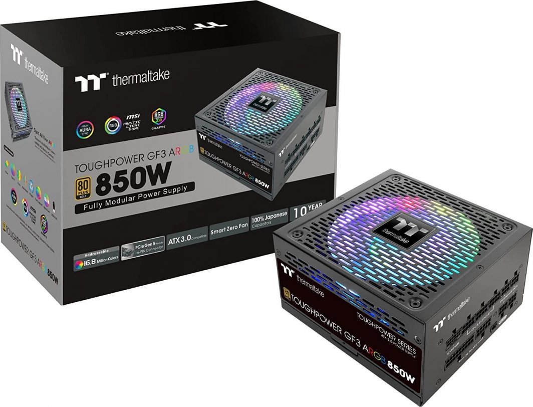 Burim energjie Thermaltake Toughpower GF3 ARGB PS-TPD-0850F4FAGE-1 ATX 3.0, 850W