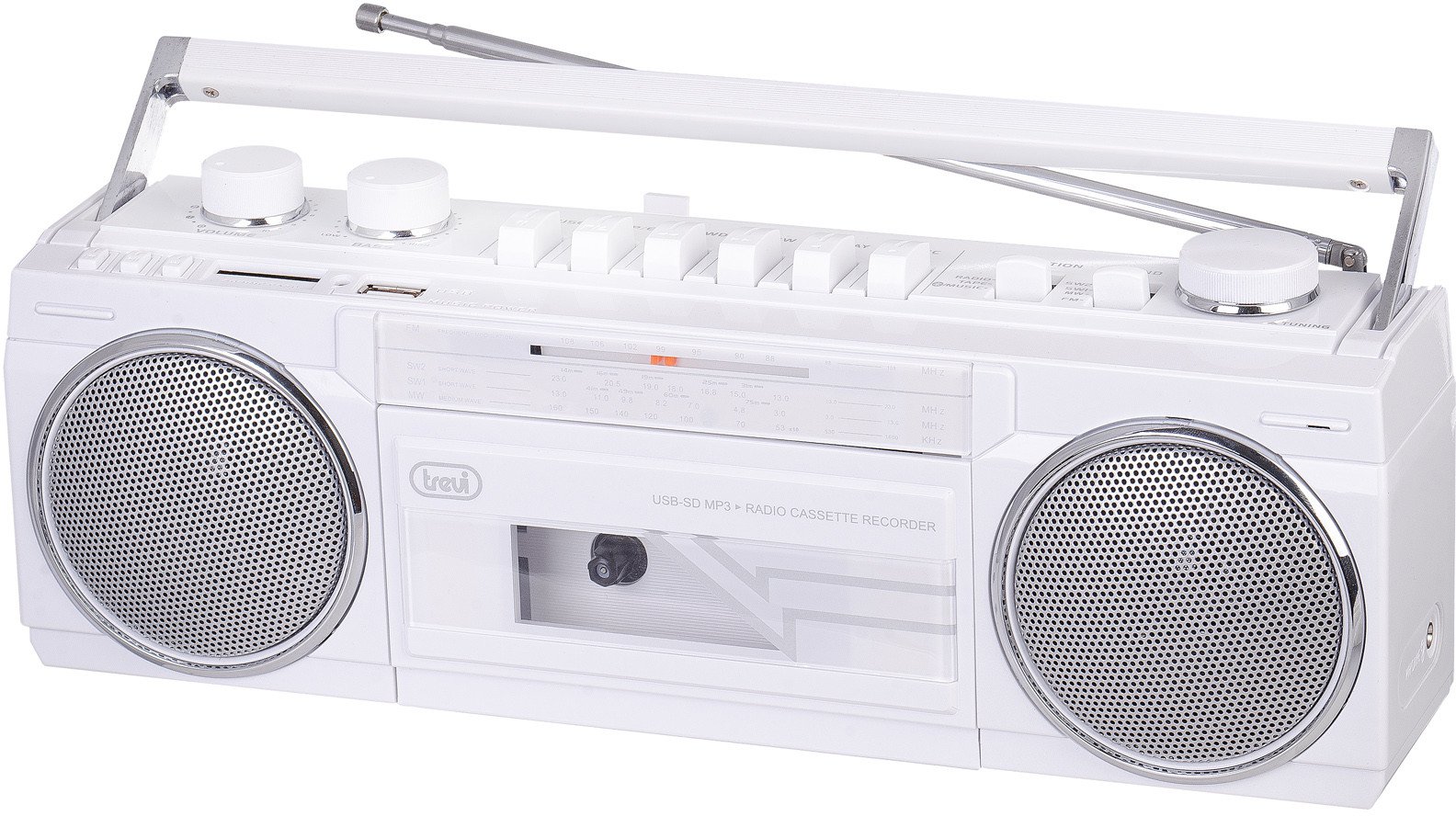 Radio portative Trevi RR 501 BT, Bluetooth, e bardhë