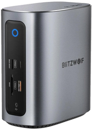 Docking station BlitzWolf BW-TH15, 17 në 1, USB C, HDMI DP, gri