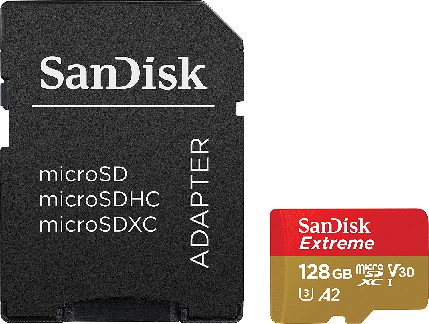 Kartë memorie SanDisk Extreme microSDXC, 128GB, Class 10 UHS I U3 A2 V30