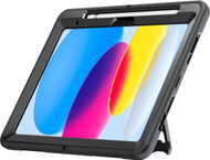 Mbulesë mbrojtëse 4Smarts për iPad 10.9 gjenerata e 10, me këmbëz qëndrimi, me rrip dore, e zezë