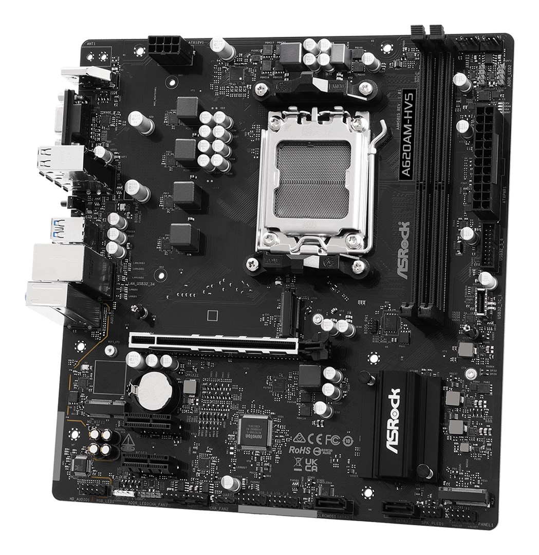 Pllakë amë Asrock A620AM-HVS, AMD A620, DDR5, Micro-ATX