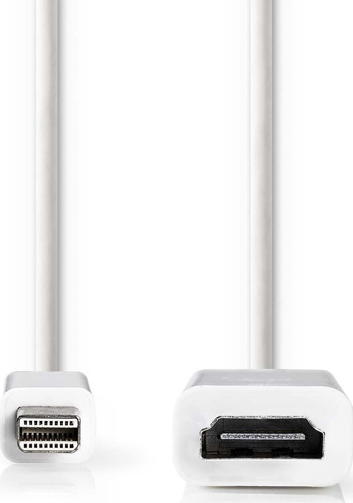 Kabllo Nedis Mini DisplayPort në HDMI, DisplayPort 1.2, 0.20m, e bardhë