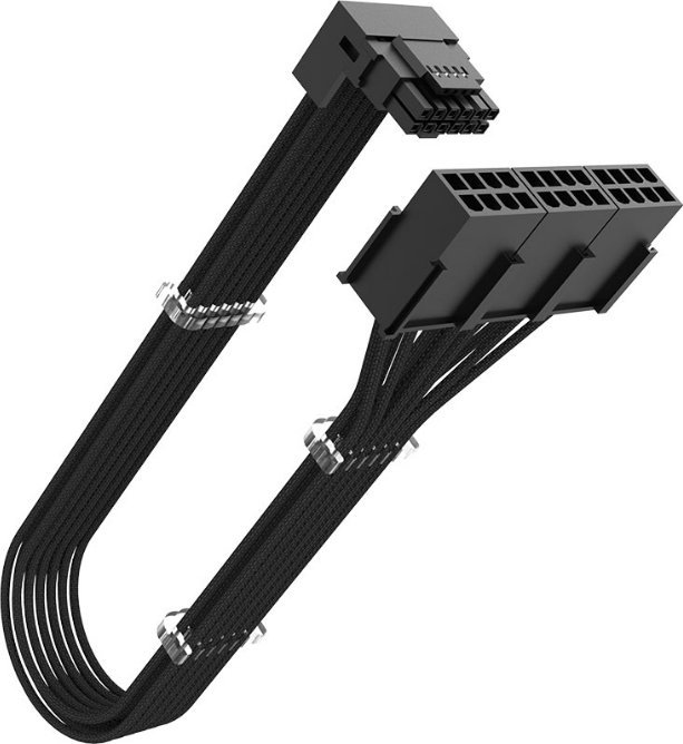 Kabllo adapter PSU Akasa G-Nexus PX24, 12VHPWR në 3x 8-pin, 600W, 30cm, i zi