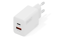 Karikues muri Digitus DA-10300, 20W, 1x USB-C 1x USB-A, i bardhë