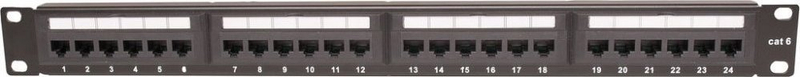 Panel patch C&C Partners TE Cat.6, 24xRJ45 UTP, 19" 1U, i zi