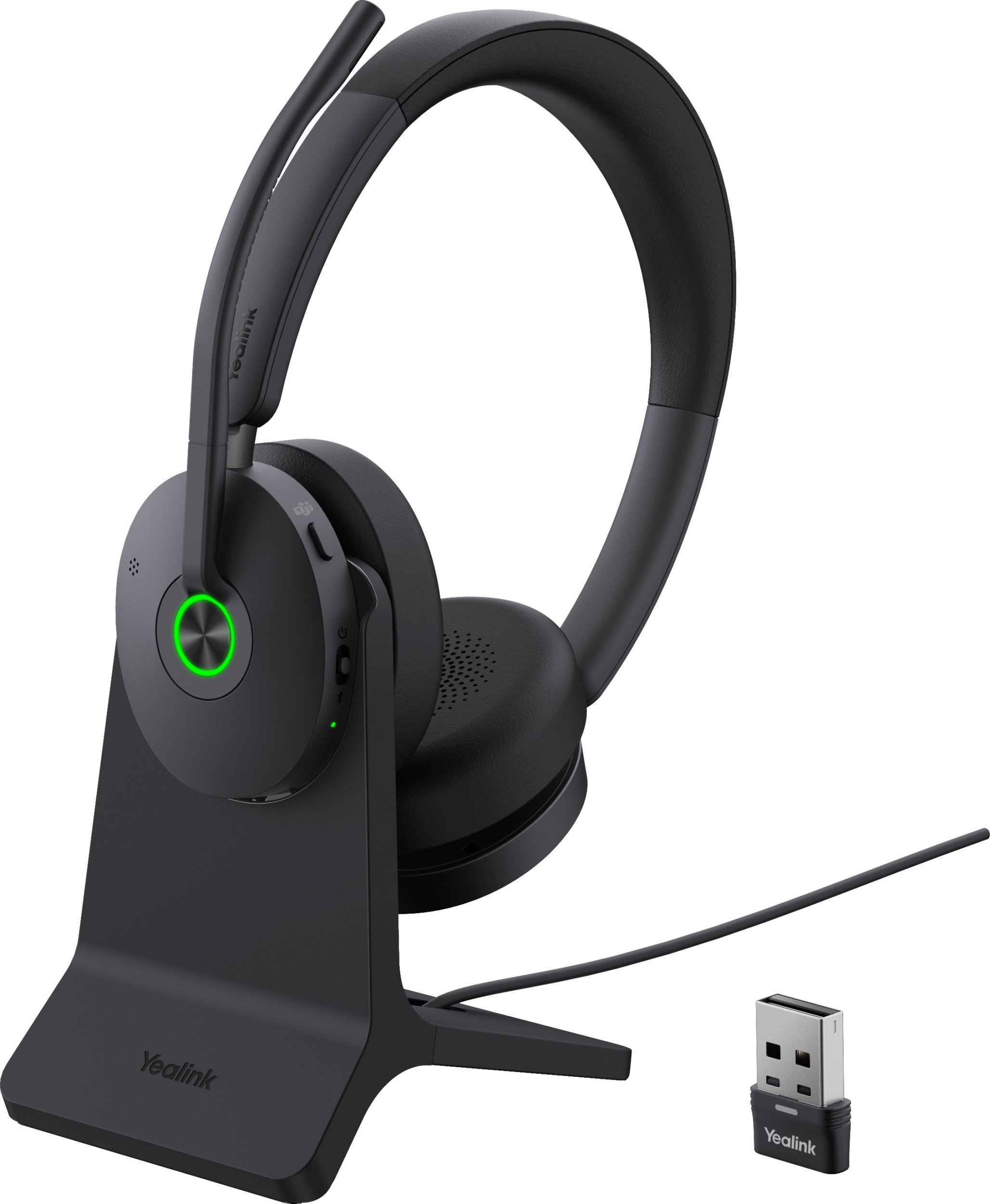 Kufje Bluetooth Yealink BH74 Teams, me stand tavoline, USB-C USB-A, të zeza