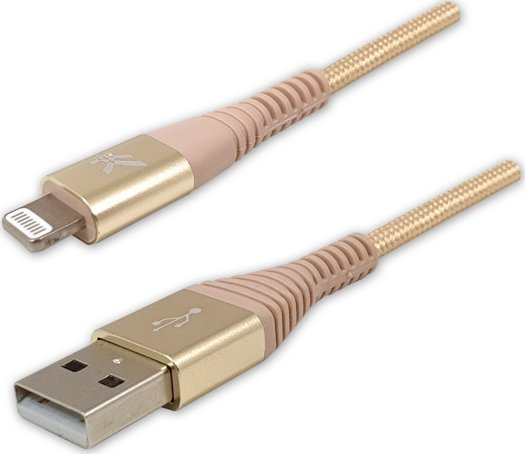 Kabll USB Logo USB A në Lightning, 1 m, 2.4A, ngjyrë ari