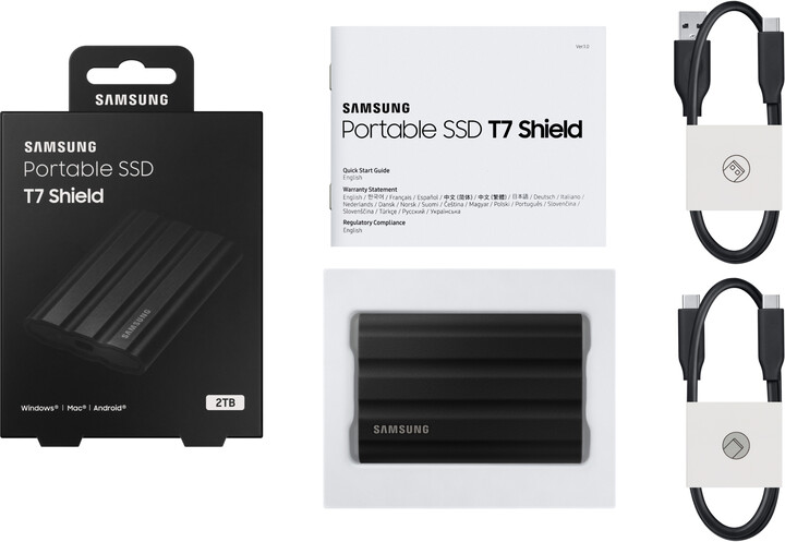 Disk i jashtëm Samsung T7 Shield, 2TB, i zi
