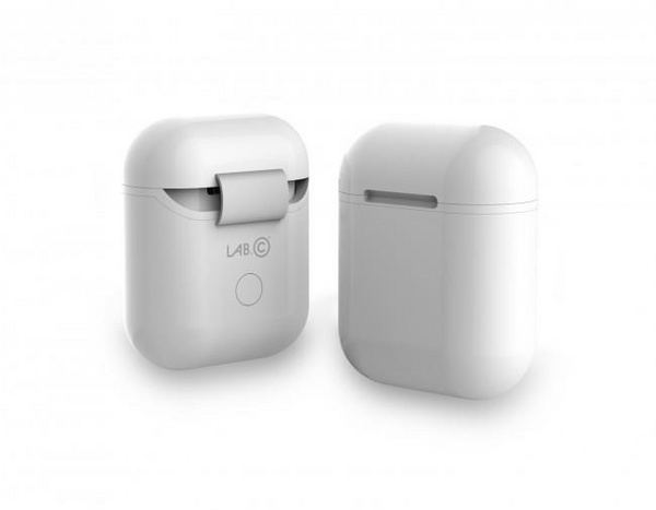 Adapter Smart LAB.C për kuti të Apple AirPods, me mbështetje për karikimin wireless, i bardhë