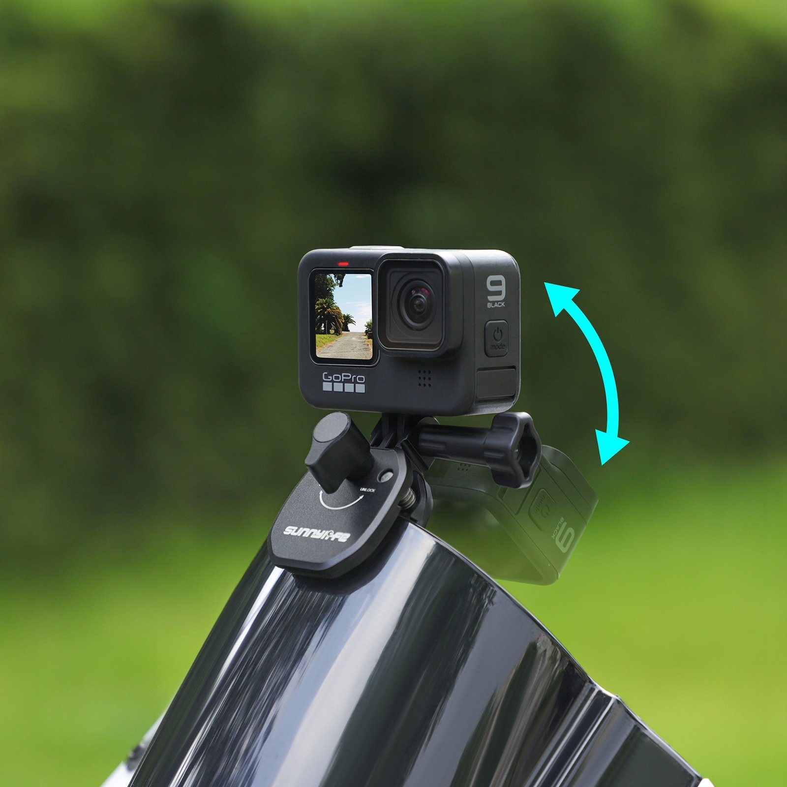 Mbajtës kamerë SunnyLife ZJ846 D SB9124, për xham, për GoPro DJI Insta360, i zi
