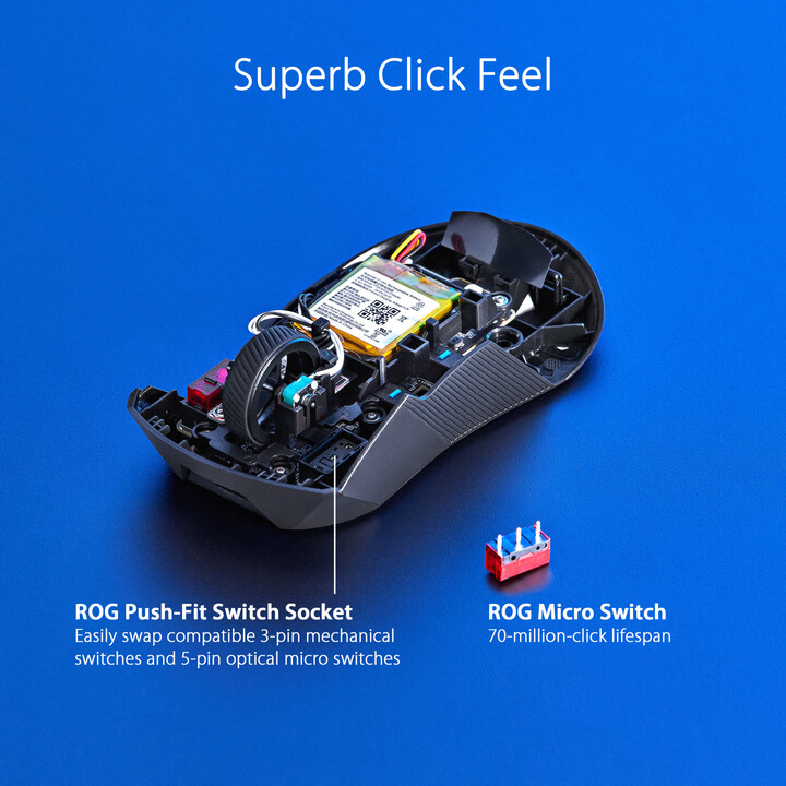 Maus ASUS ROG Gladius III Wireless AimPoint, i zi