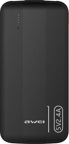 Powerbank Awei P20K, 10000mAh, 2x УСБ, црн