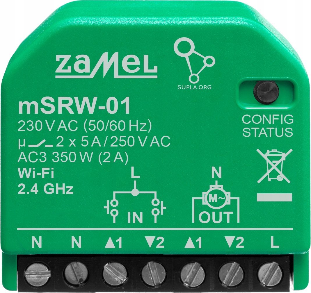 Kontrollues roletash Zamel MSRW-01, Wi-Fi, për montim të fshehtë