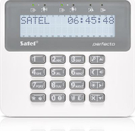 Tastierë alarmi Satel PRF-LCD, ekran LCD, butona të ndriçuar, e bardhë