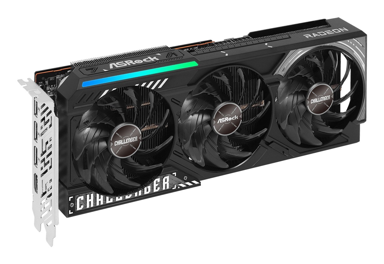 Kartë grafike ASRock AMD Radeon RX 9070 Challenger, 16GB GDDR6, e zezë
