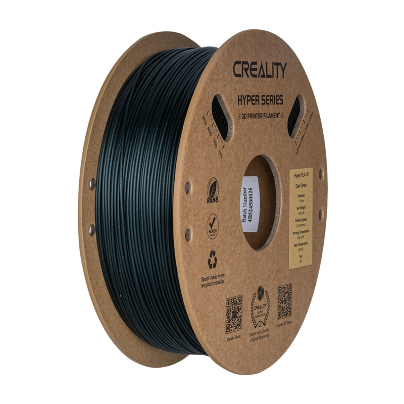 Filament 3D Creality Hyper Carbon PLA-CF, 1.75mm, 1100g, i gjelbër