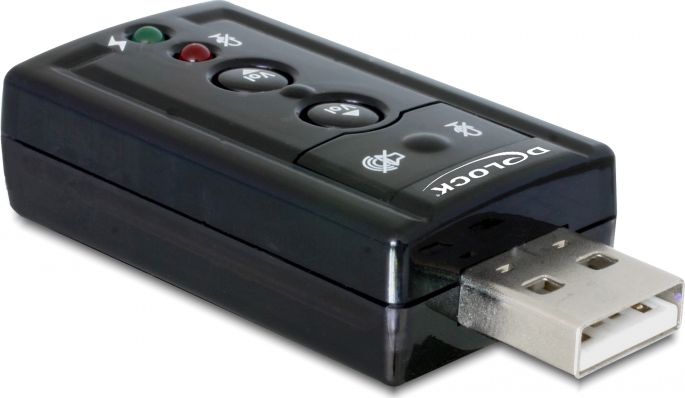 Kartelë e zërit DeLock USB (61645), 7.1 Virtual Surround, USB 1.0, 90DB