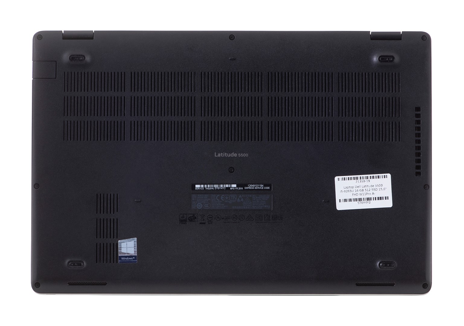 Laptop DELL Latitude 5500, 15", Intel Core i5-8265U, 16GB RAM, 512GB SSD, i hirtë