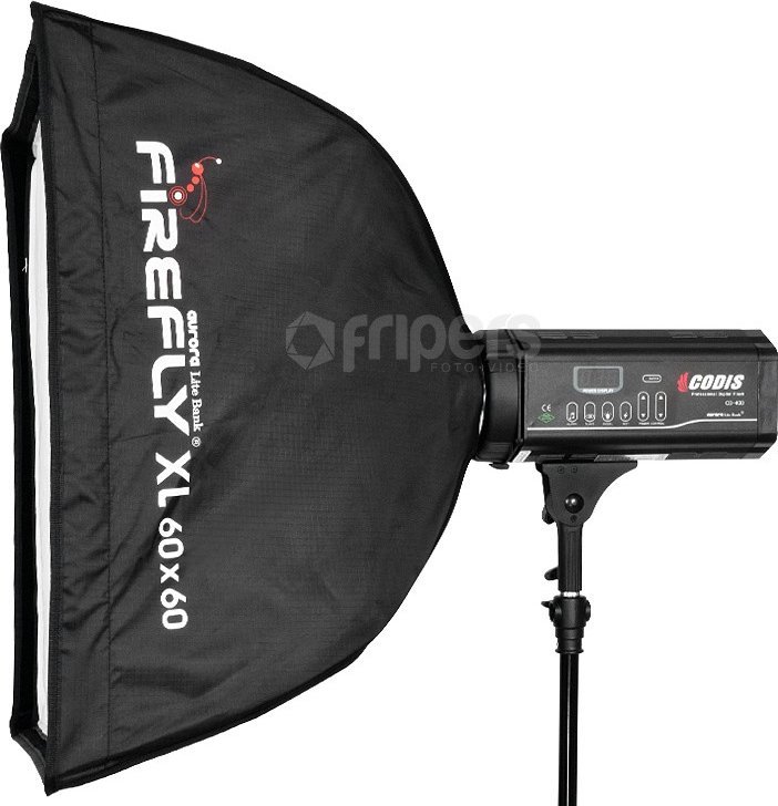 Softbox palosës Aurora Firefly XL FXL 66S BW, 60 x 60 cm, për Aurora Bowens, i zi