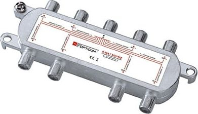 Ndajës antene Opticum 8-WAY HQ, 1x8, 5–2400 MHz, metalik