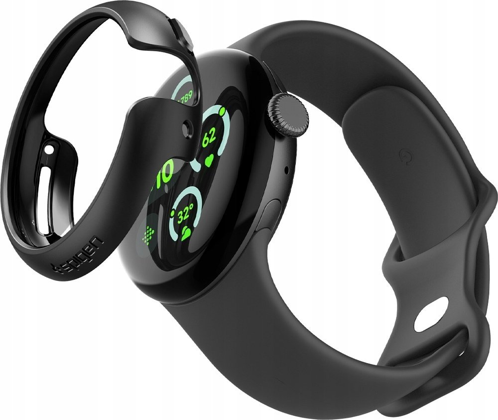 Kornizë mbrojtëse Spigen Thin Fit për Google Pixel Watch 41mm, kompatibile 1 2 3, e zezë