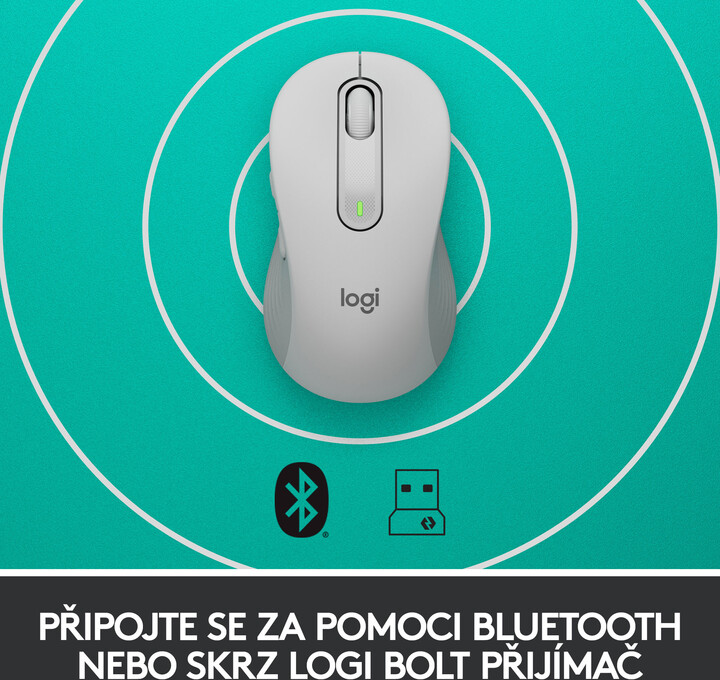 Maus Logitech M650L, i bardhë