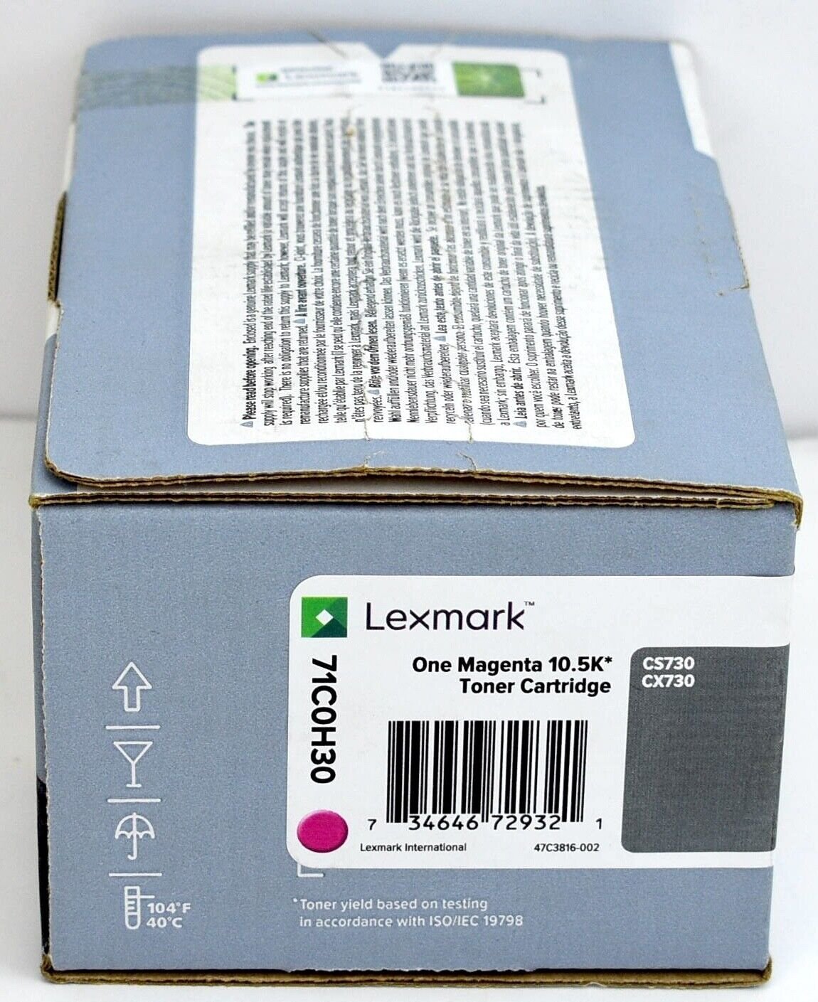 Toner Lexmark 71C0H30, magenta, kapacitet i lartë, origjinal